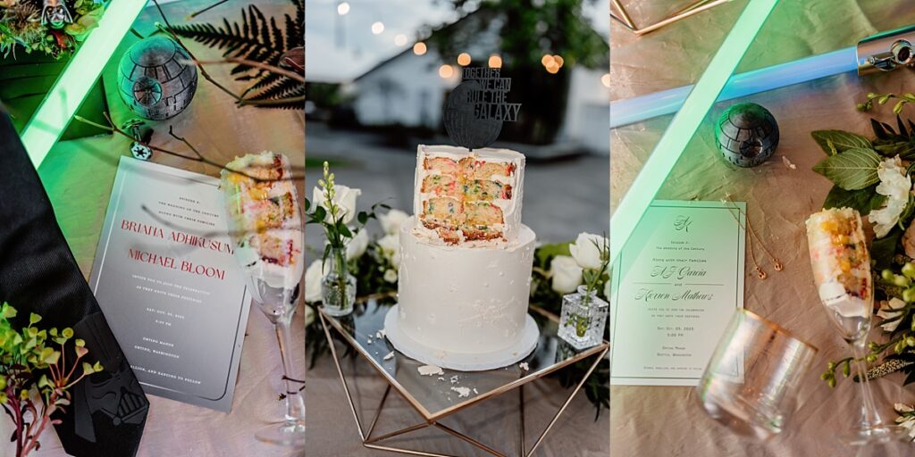 details of a star wars wedding